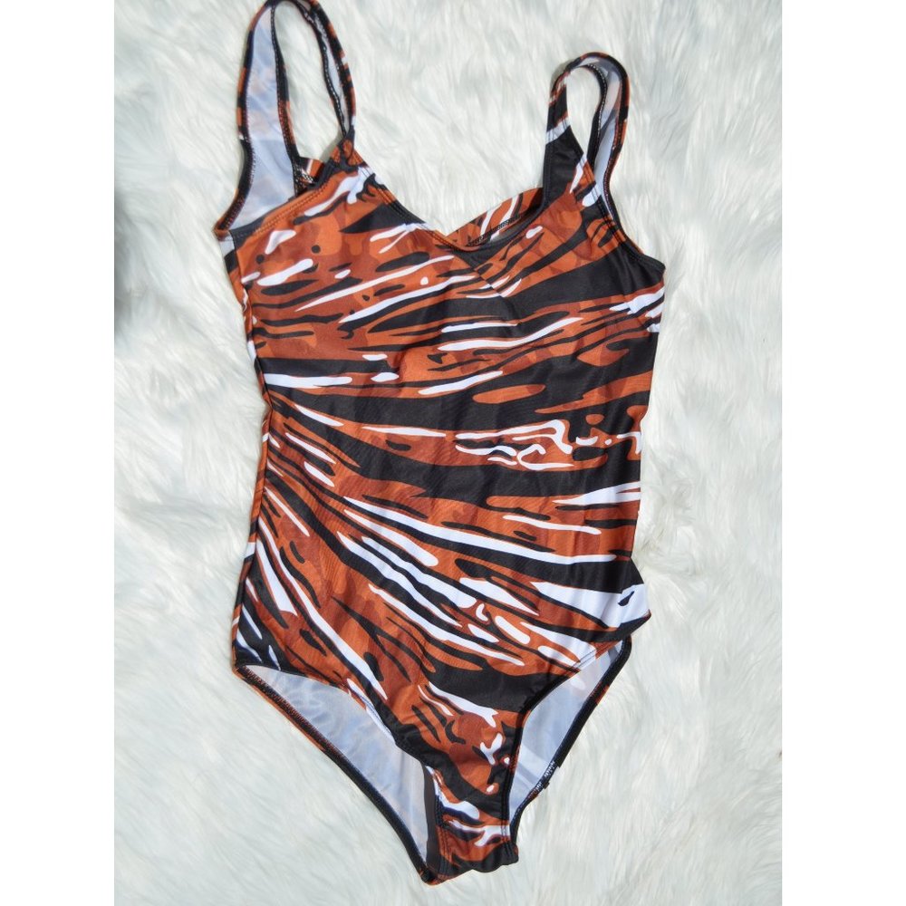 Swimsuit One Piece High-Waist Swimwear Tummy Control Soft Bra Padded Monokini
